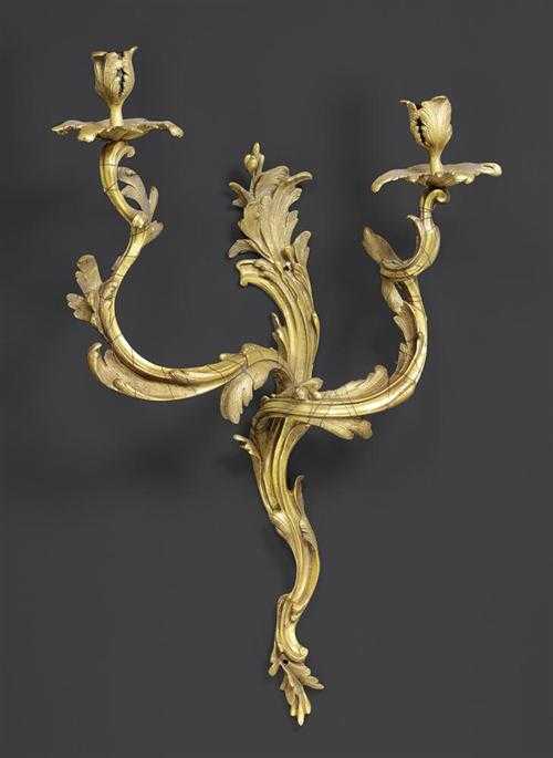 Appraisal: SET OF GILT BRONZE APPLIQUES late Louis XV France th