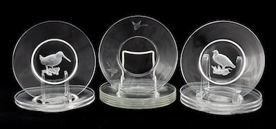 Appraisal: A Lot of Crystal Dessert Plates Six with the image