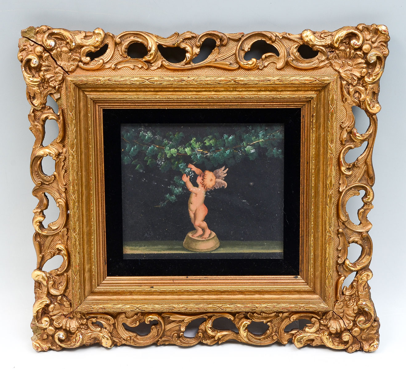 Appraisal: BISOGNO Vincenzo Italian Born in Putto Picking Grapes Gouache sight