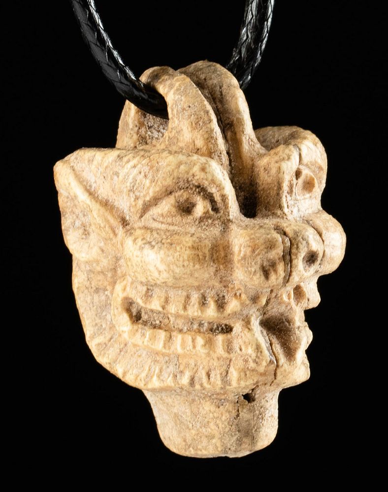 Appraisal: Neo-Babylonian Bone Amulet - Head of Pazuzu Ancient Near East