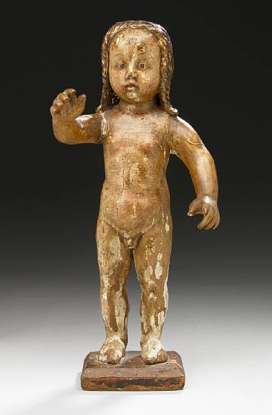 Appraisal: A Spanish Colonial figure of the Christ Child th century