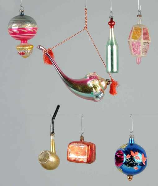 Appraisal: Lot of Blown Glass Ornaments Description Includes one pipe one