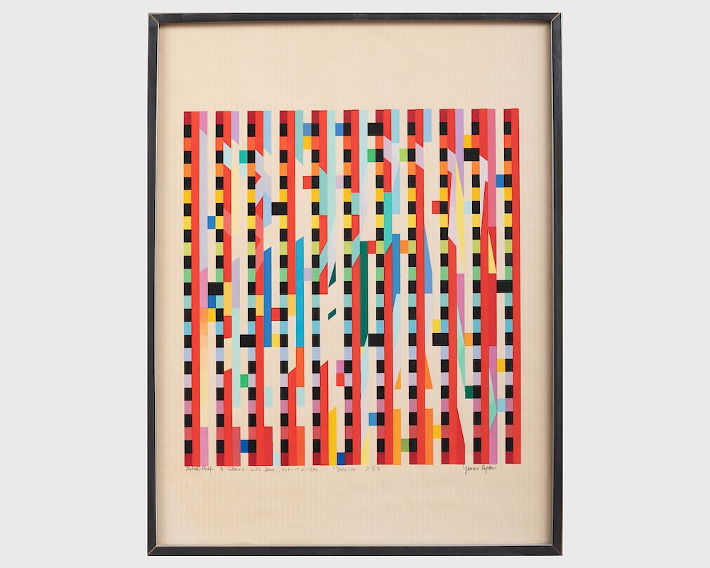 Appraisal: Yaacov Agam b Dalia Screenprint in colors on wove paper