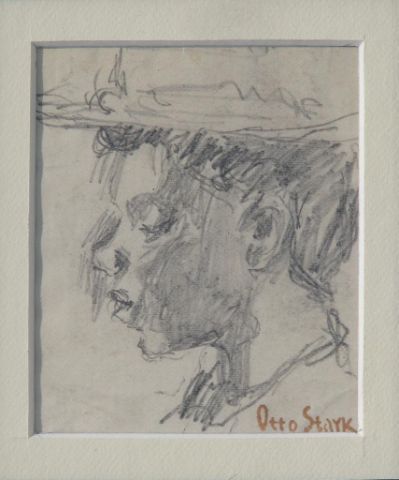 Appraisal: Otto Stark - IN x Pencil Signed Lower Right Portrait