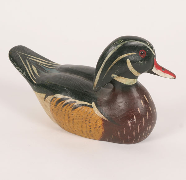 Appraisal: Artist wood duck decoy signed Jerry Hutchins L