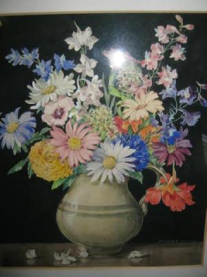 Appraisal: PATIENCE ARNOLD Still Life with Flowers in a Jug signed