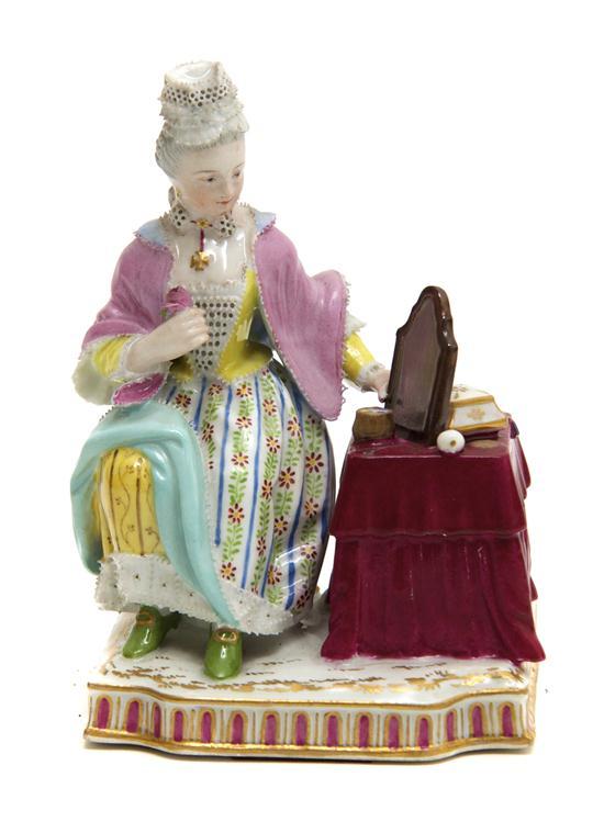 Appraisal: Royal Vienna Porcelain Figure depicting a woman seated at a