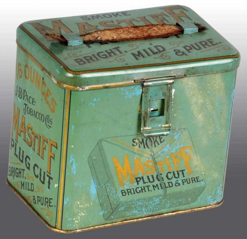 Appraisal: Mastiff Tobacco Tin Description Manufactured by J B Pace Tobacco