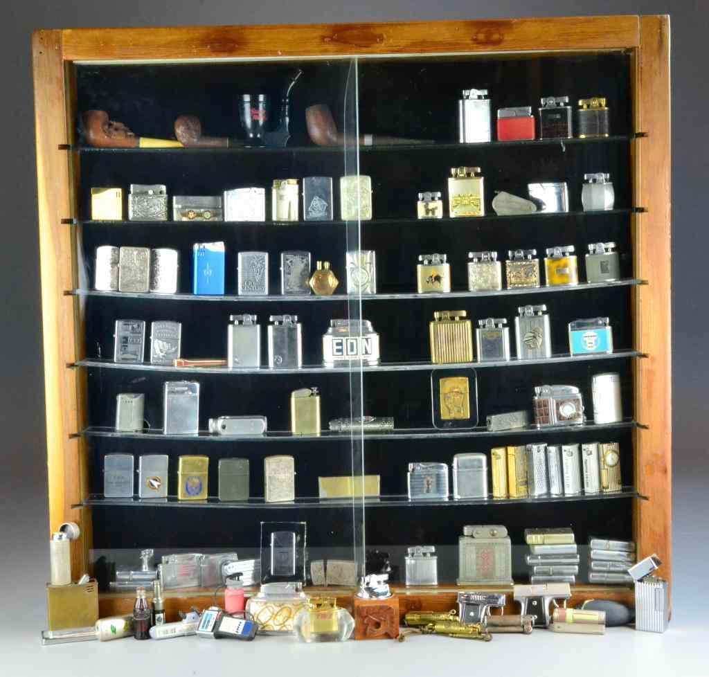 Appraisal: A Large Collection of over Lighters DisplayTo include zippo and