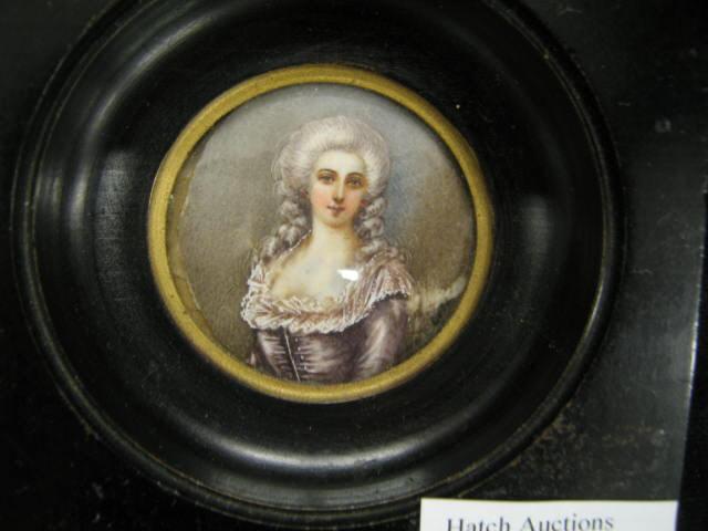 Appraisal: Victorian Miniature Painting on Ivory of a French lady diameter