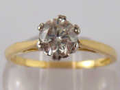 Appraisal: An carat gold diamond solitaire ring the round brilliant cut