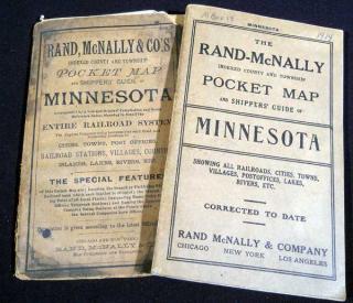 Appraisal: pc Minnesota ANTIQUE LITHOGRAPHED MAPS Details This lot consists of