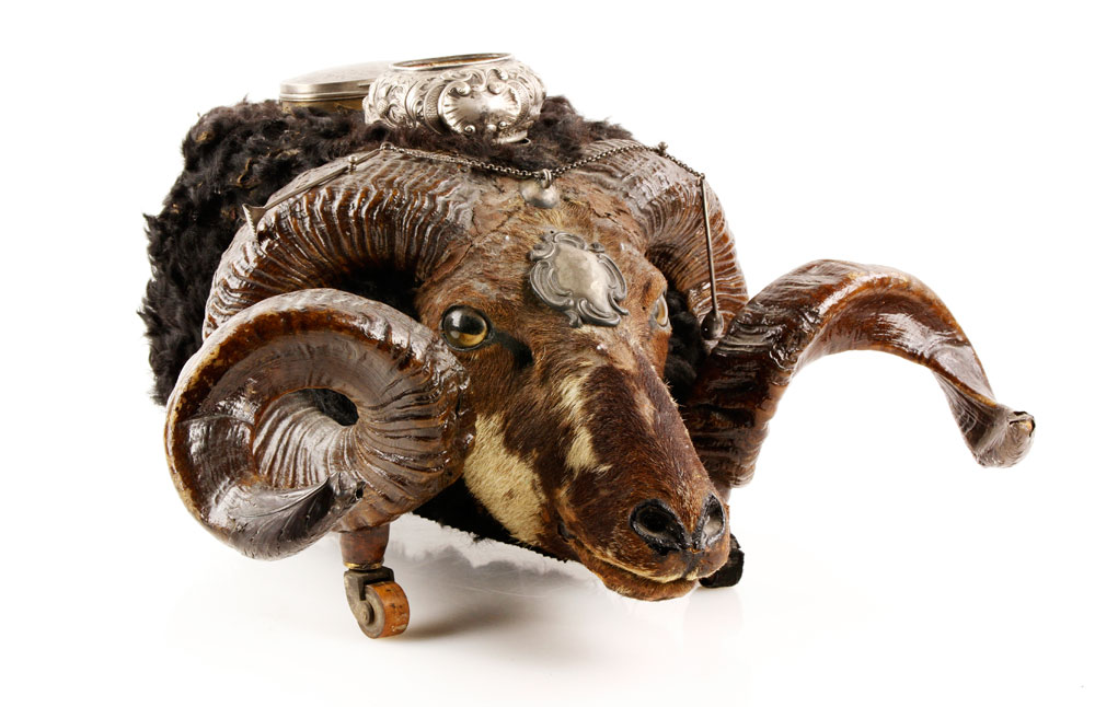 Appraisal: - th C Scottish Ram's Head Snuff Mull th century