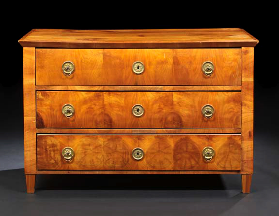 Appraisal: Biedermeier Fruitwood Commode early th century the rectangular top with