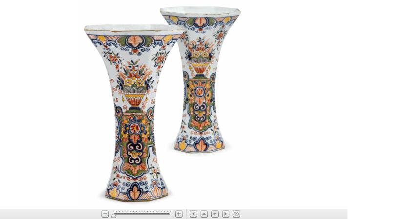 Appraisal: Pair of large Dutch delft polychrome vases late th century