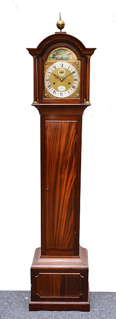 Appraisal: A Sinclair Harding Cheltenham mahogany longcase clockthe brass break arch