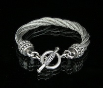 Appraisal: A Heavy Sterling Silver Rope Bracelet A very well made