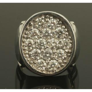 Appraisal: Pave Diamond Ring k white gold ring inset with carats