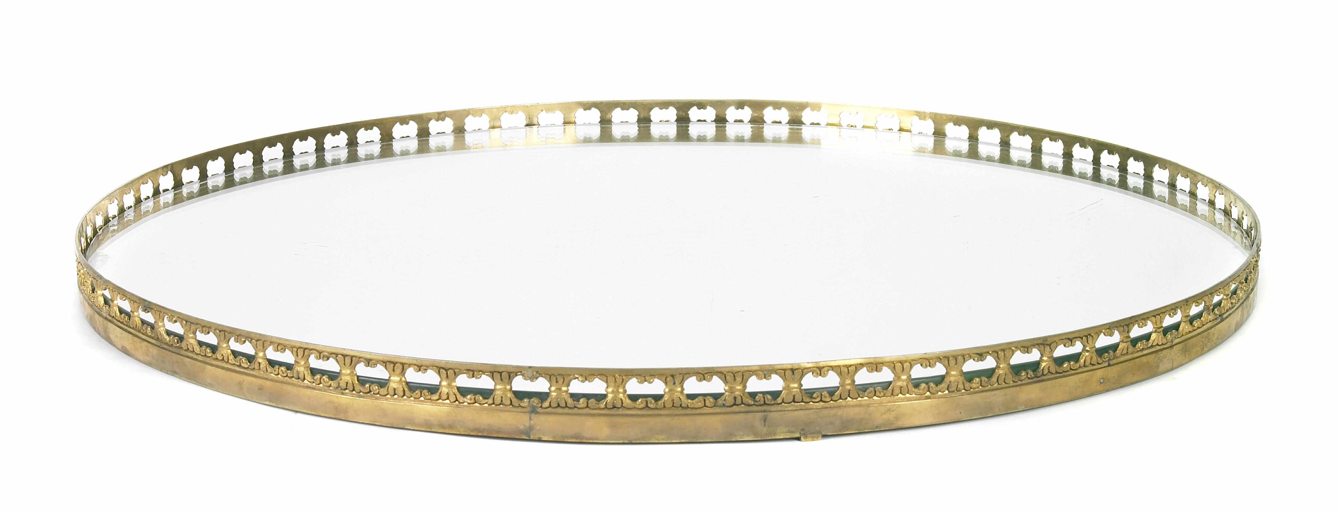 Appraisal: A Continental Neoclassical style gilt bronze mirrored plateau diameter in