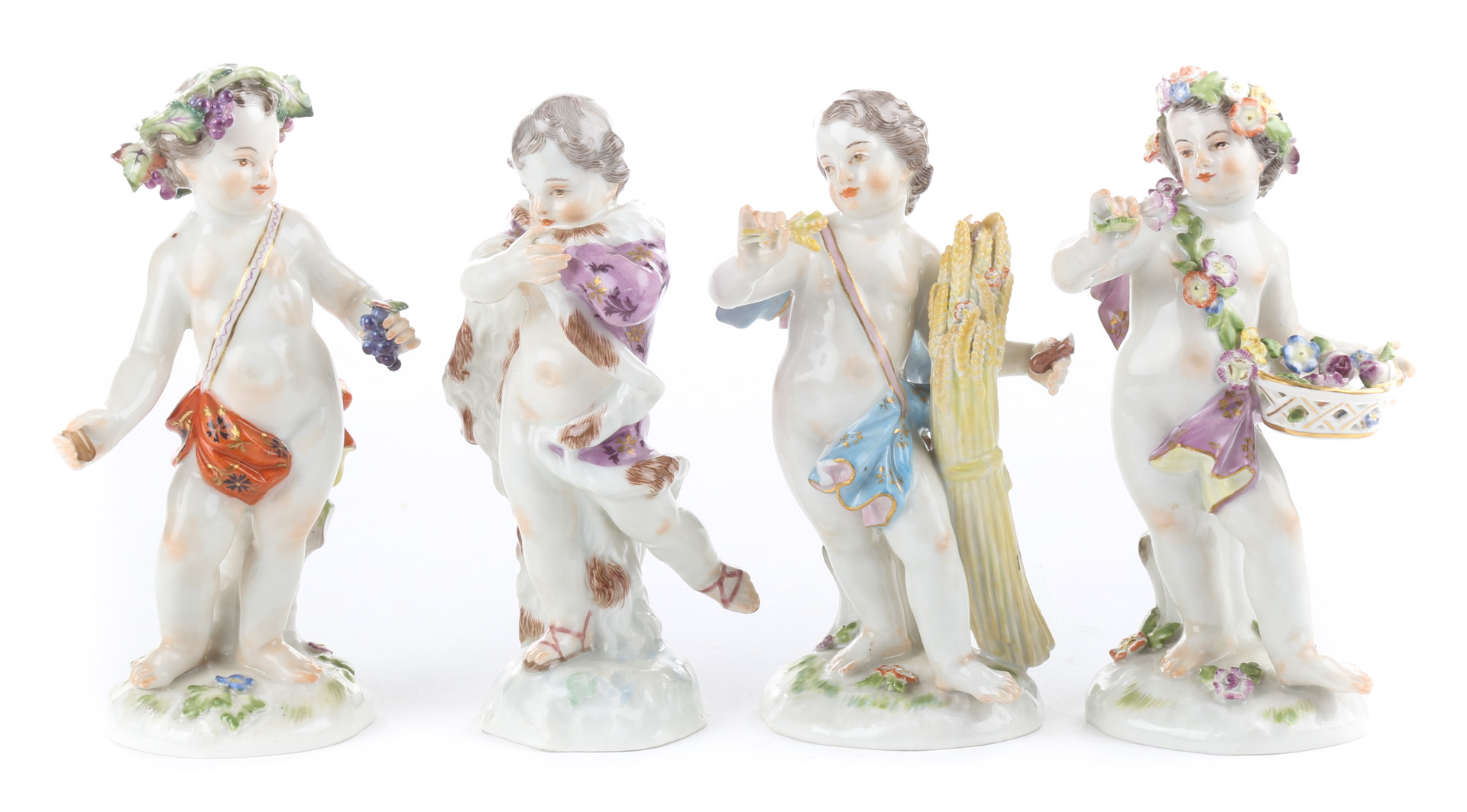 Appraisal: Meissen porcelain Four Seasons allegorical figures early th century group