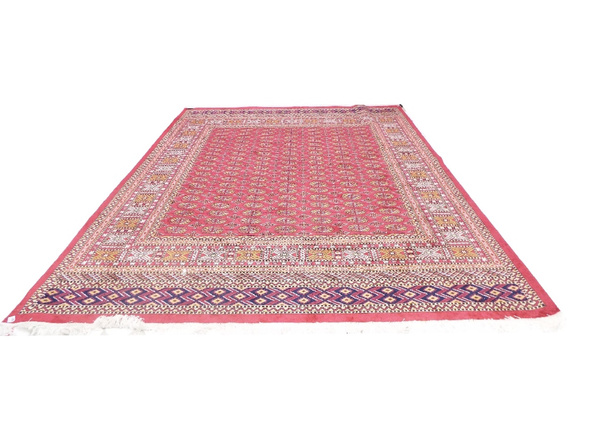 Appraisal: Bokhara red ground carpet x