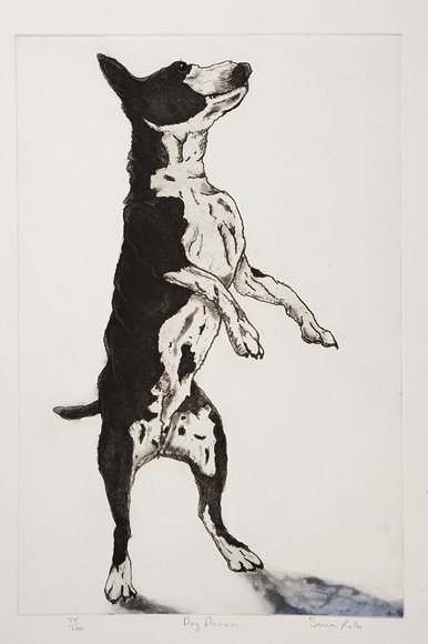 Appraisal: SONIA ROLLO CONTEMPORARY SCHOOL 'DOG DANCE' aquatint signed inscribed and