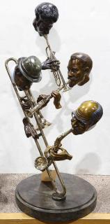 Appraisal: Bronze Paul Wegner Paul Wegner American b Jazz Quartet patinated