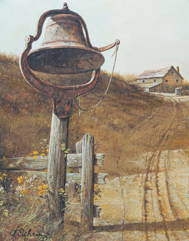 Appraisal: FARM BELL BY ADOLPH SEHRING Russia Virginia b Oil on