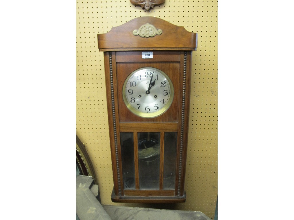 Appraisal: Mahogany wall clock