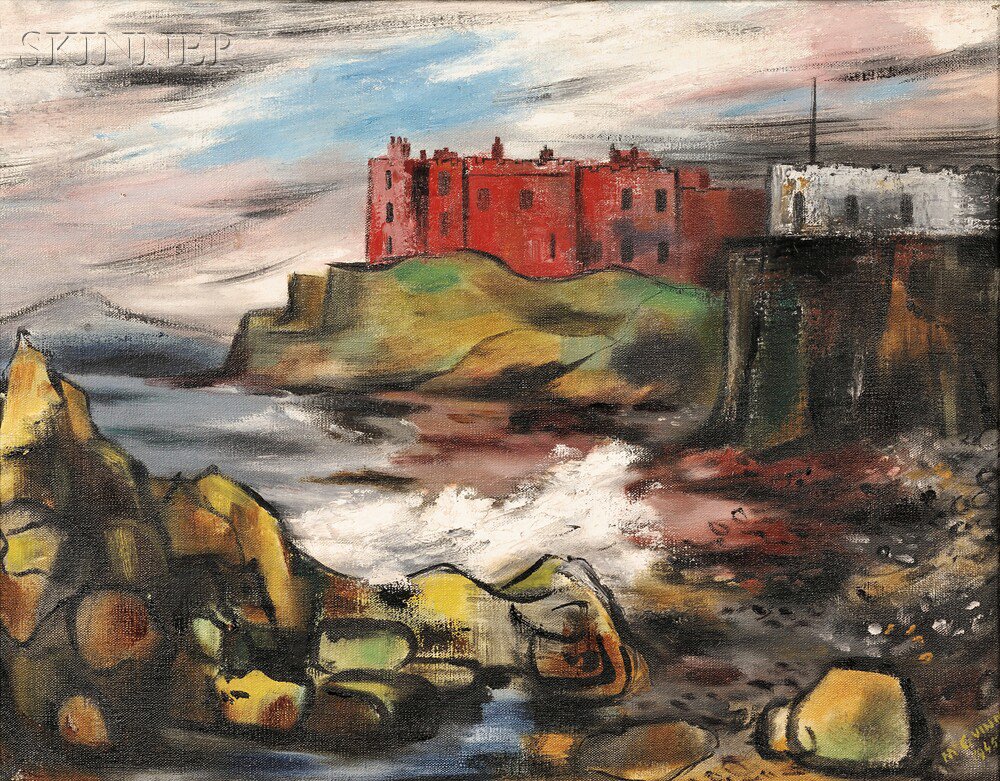 Appraisal: Norah McGuinness Irish - The Red Castle Portsteward Signed and