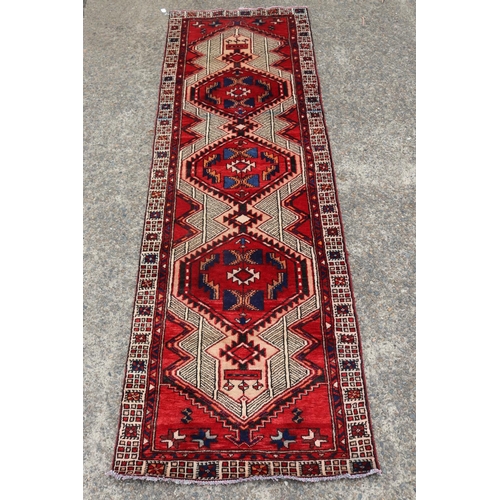 Appraisal: Handknotted pure wool Persian turkoman runner approx cm x cm