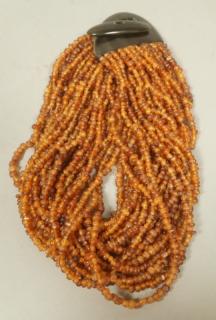 Appraisal: MONIES By GERDA LYNGGAARD Copenhagen Horn multi strand necklace strands