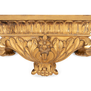 Appraisal: A Louis XV Style Carved Giltwood Wall Bracket Late th