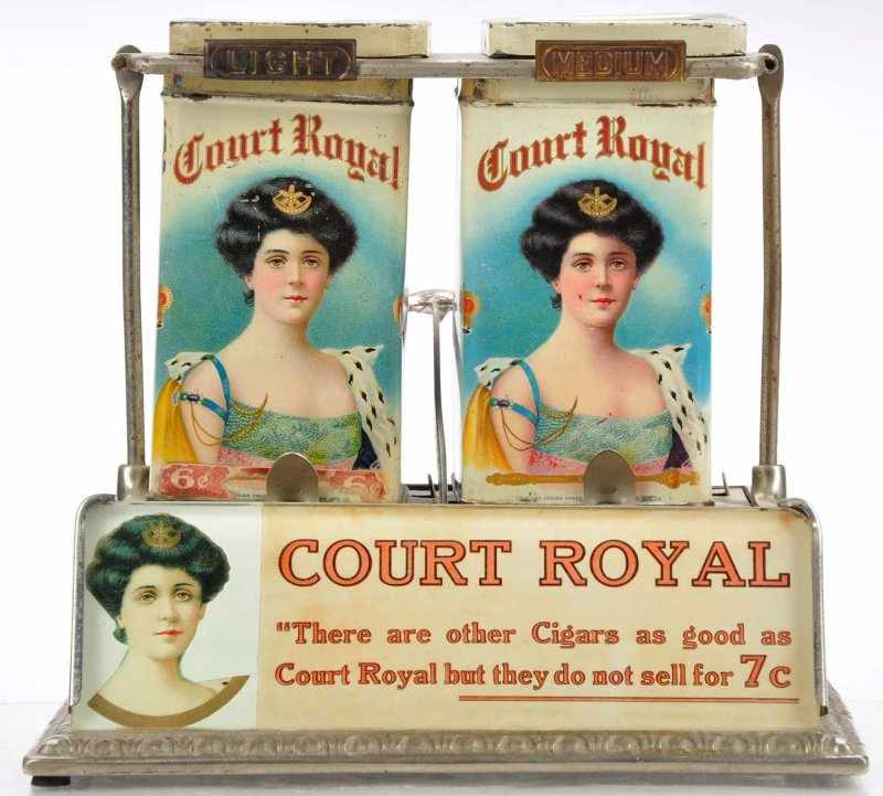 Appraisal: Court Royal Cigar Store Counter Dispenser Description Rare unique counter