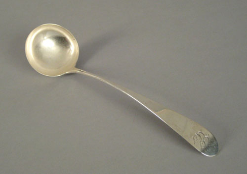 Appraisal: Philadelphia silver ladle ca bearing the touch of Joseph Shoemaker