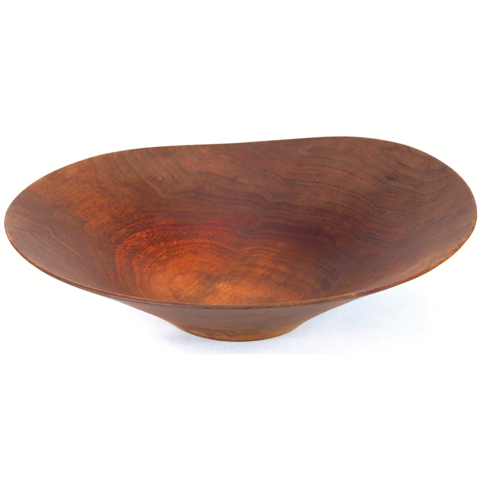 Appraisal: Rude Osolnik bowl walnut hand-turned form signed Osolnik Originals and