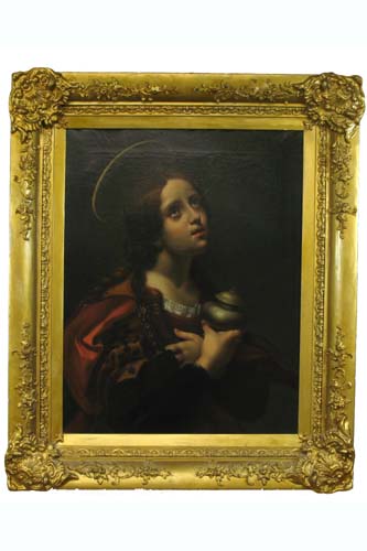 Appraisal: ITALIAN SCHOOL TH CENTURY OIL ON CANVAS Portrait study of