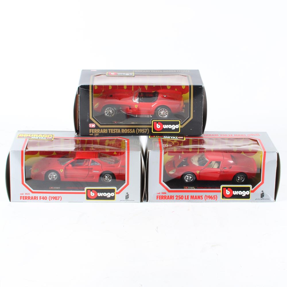 Appraisal: BURAGO FERRARI SCALE DIECAST CARS Burago Ferrari Scale Diecast Cars