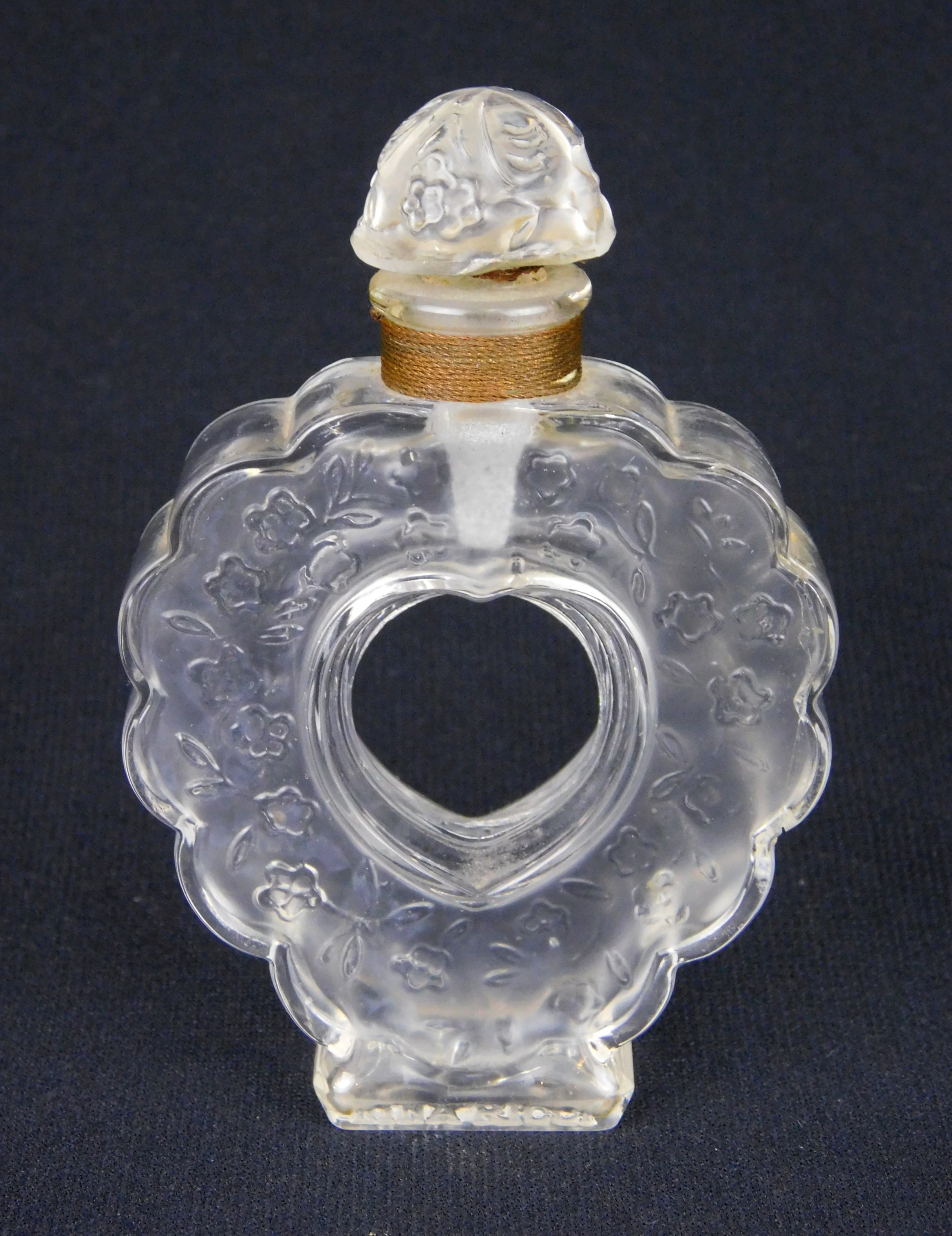 Appraisal: Lalique glass perfume for Nina Ricci Coeur Joie with stopper