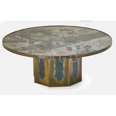 Appraisal: PHILIP AND KELVIN LaVERNE Chan coffee table Condition Report