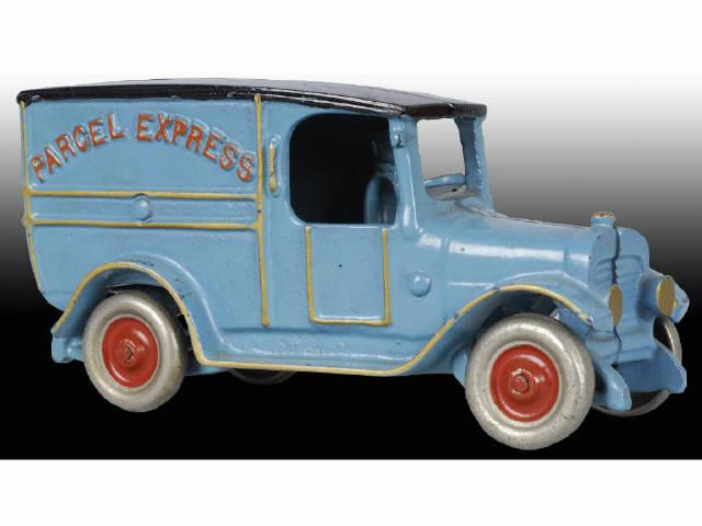 Appraisal: Cast Iron Dent Parcel Express Truck Toy Description Hard-to-find toy