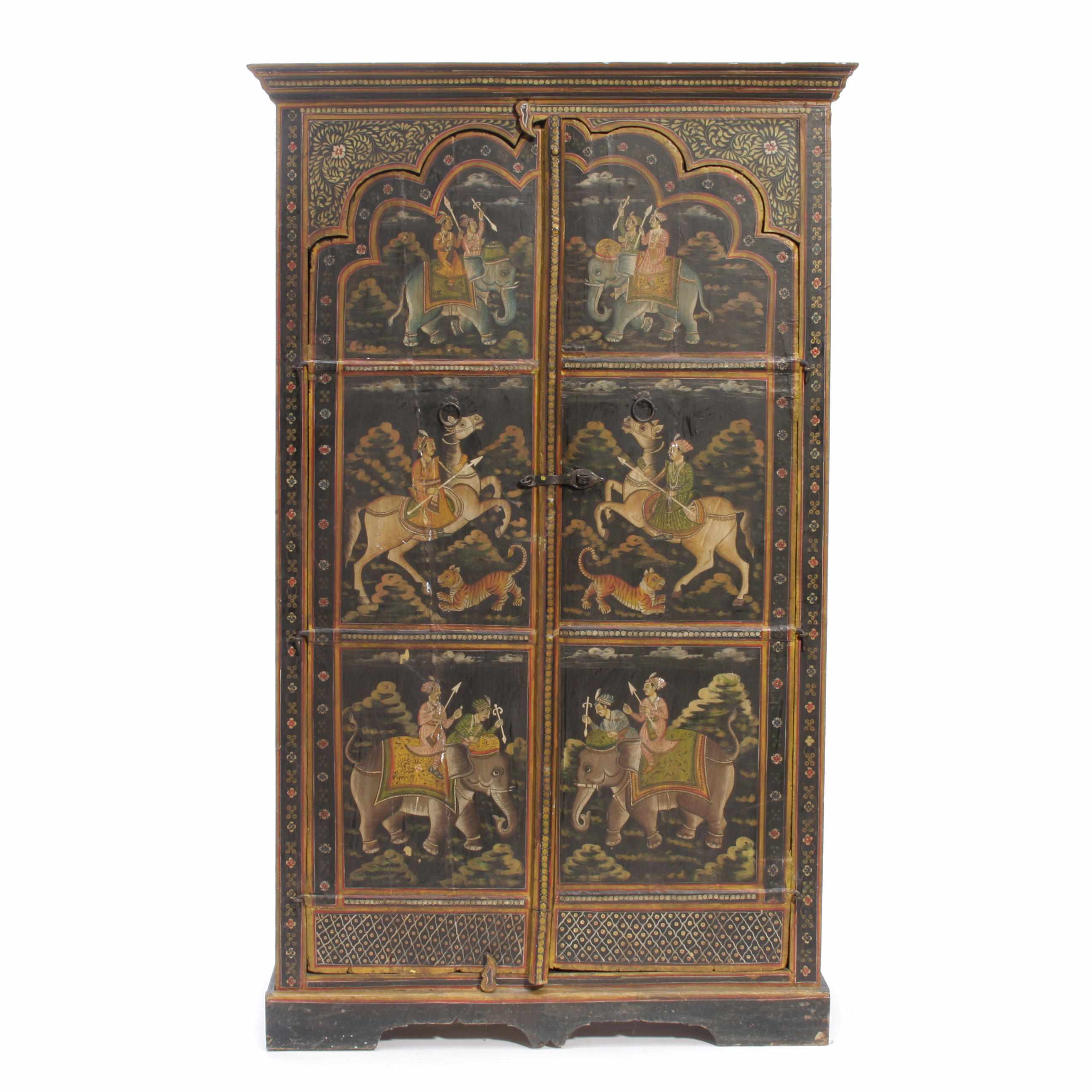 Appraisal: Property of a Lady A Near Eastern painted wood and