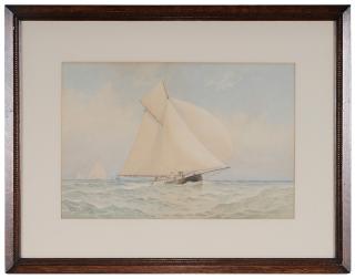 Appraisal: Frederic Schiller Cozzens New York - Yachting signed lower left