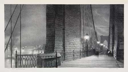 Appraisal: STOW WENGENROTH Manhattan Gateway Lithograph x mm x inches full