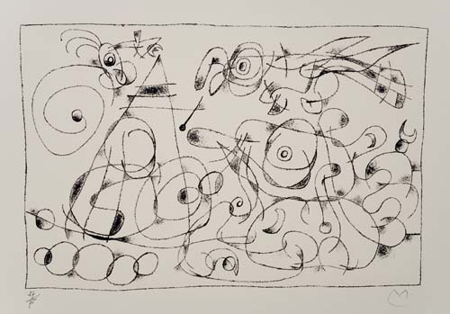 Appraisal: JOAN MIR Ubu Roi Lithograph x mm x inches full