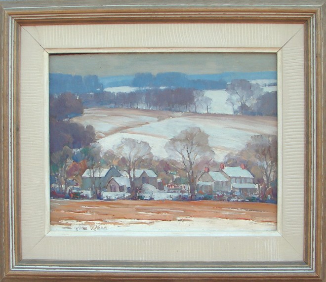 Appraisal: Arthur Meltzer Near New Hope oil on masonite x personialized