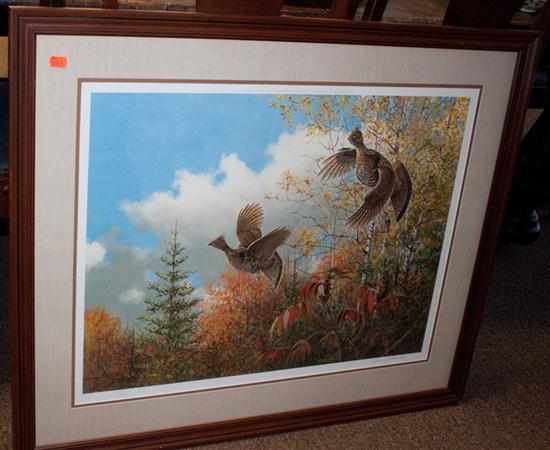 Appraisal: Owen J Gromme American - Two Grouse color screenprint ed