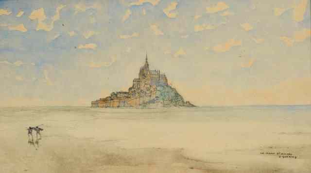 Appraisal: ERNEST PIERRE GU RIN - 'Le Mont St Michel' signed