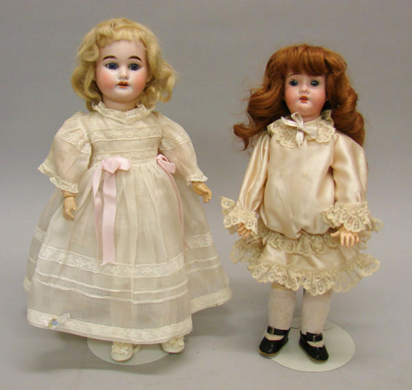 Appraisal: Pair of dolls AM DEP Blue sleep eyes open mouth