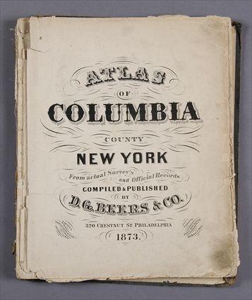 Appraisal: BEERS D G ATLAS OF COLUMBIA COUNTY NEW YORK PHILADELPHIA